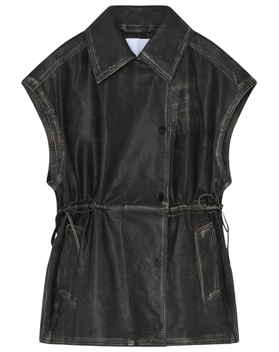 Day Birger et Mikkelsen - Cristin Distressed Leather Vest - Black